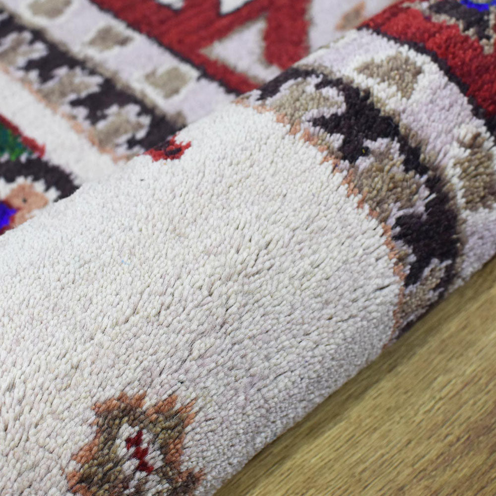Afghan Hand Knotted Silk Wool Oriental Heritage Medallion Rug