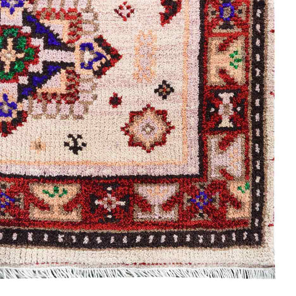 Afghan Hand Knotted Silk Wool Oriental Heritage Medallion Rug