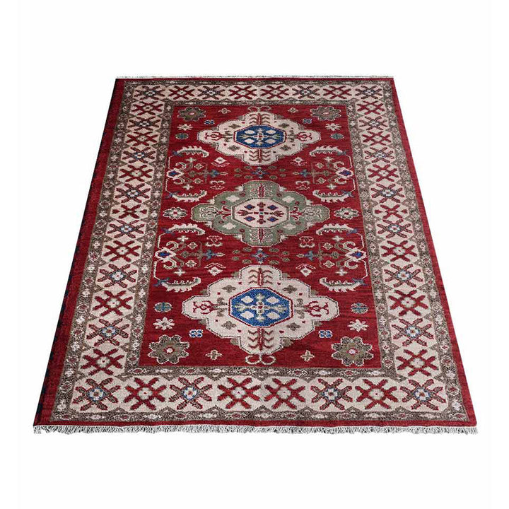 Hand Knotted Afghan Silk And Wool Oriental Rug