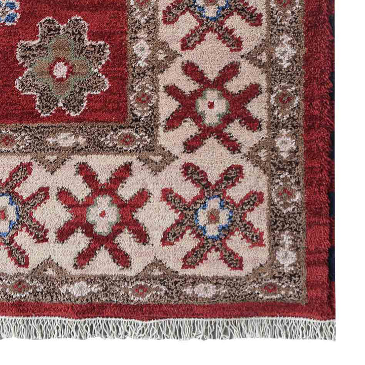 Hand Knotted Afghan Silk And Wool Oriental Rug
