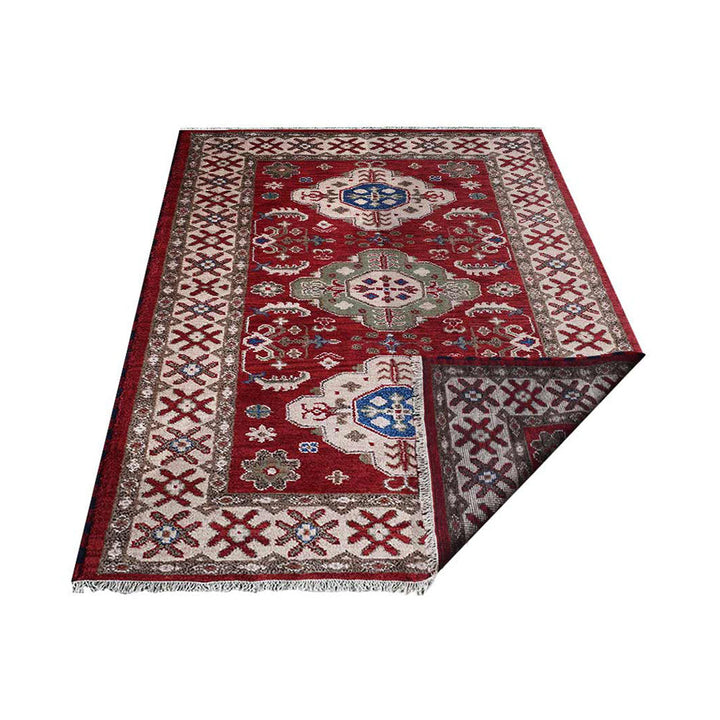 Hand Knotted Afghan Silk And Wool Oriental Rug