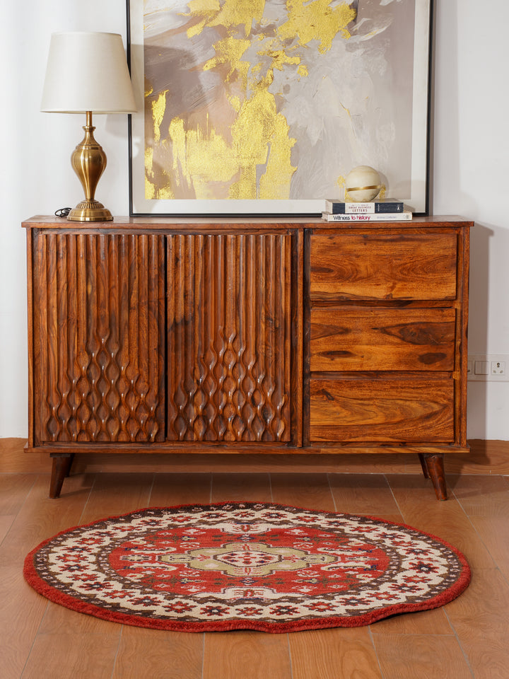 Hand Knotted Afghan Silk And Wool Oriental Rug