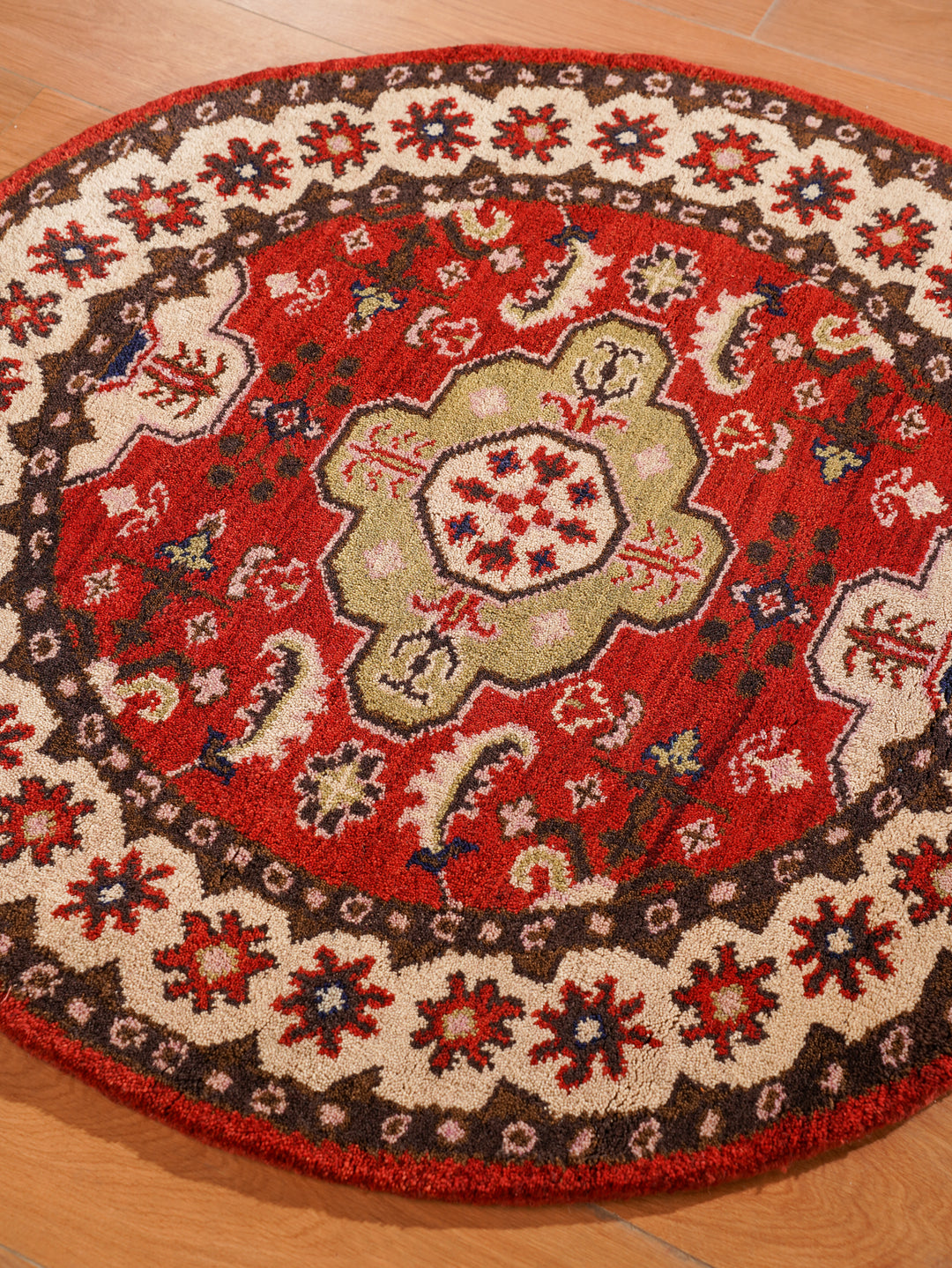 Hand Knotted Afghan Silk And Wool Oriental Rug