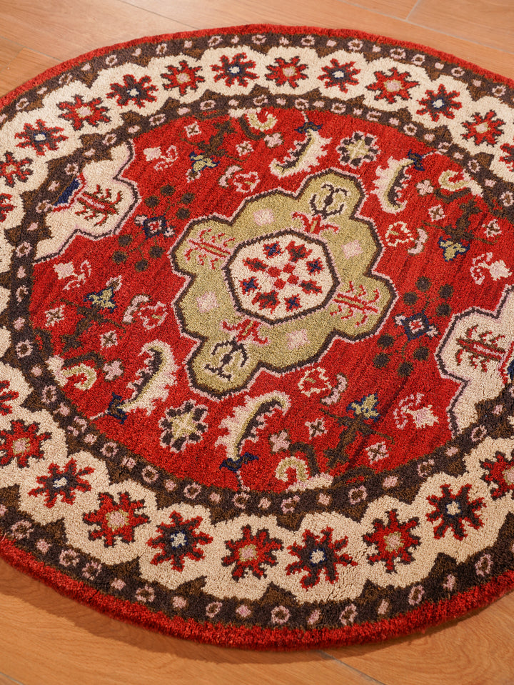 Hand Knotted Afghan Silk And Wool Oriental Rug