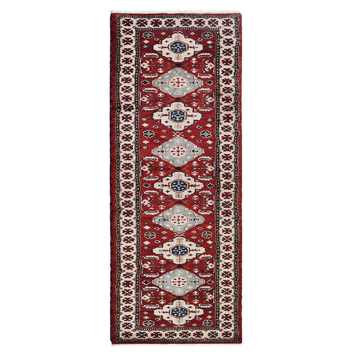 Hand Knotted Afghan Silk And Wool Oriental Rug
