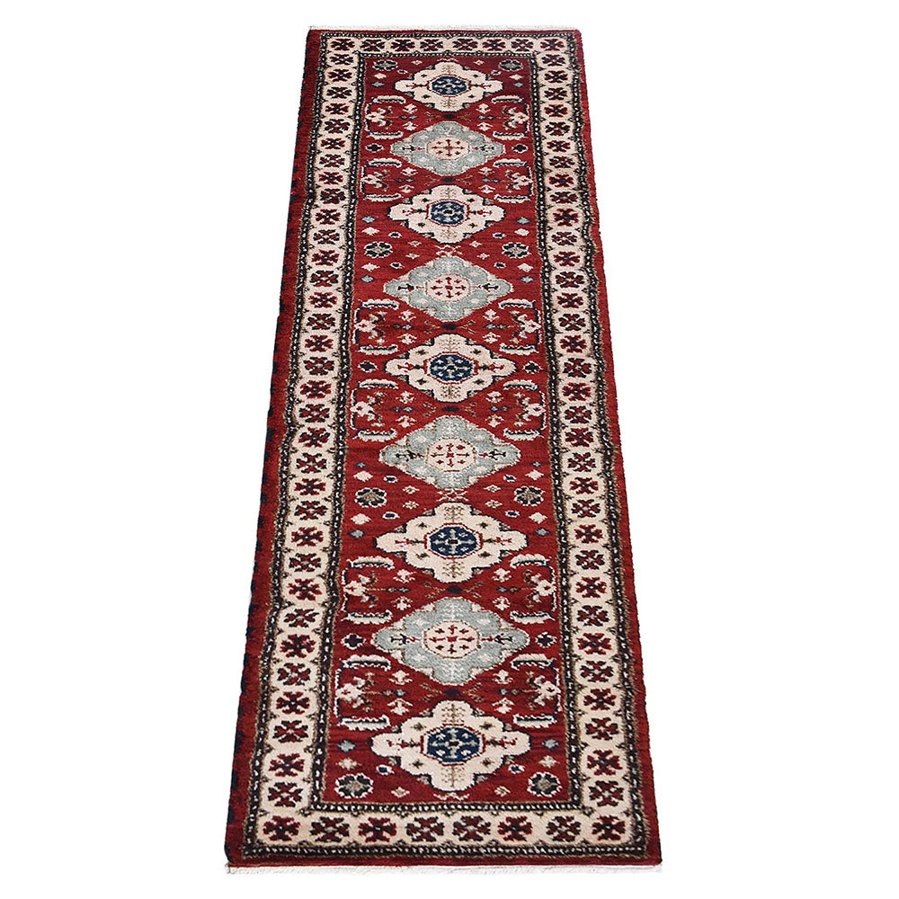 Hand Knotted Afghan Silk And Wool Oriental Rug