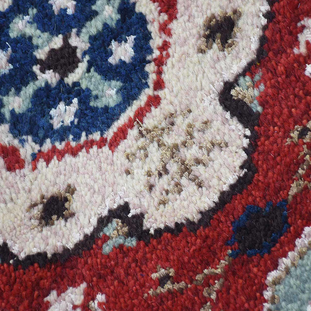 Hand Knotted Afghan Silk And Wool Oriental Rug
