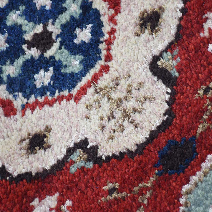 Hand Knotted Afghan Silk And Wool Oriental Rug