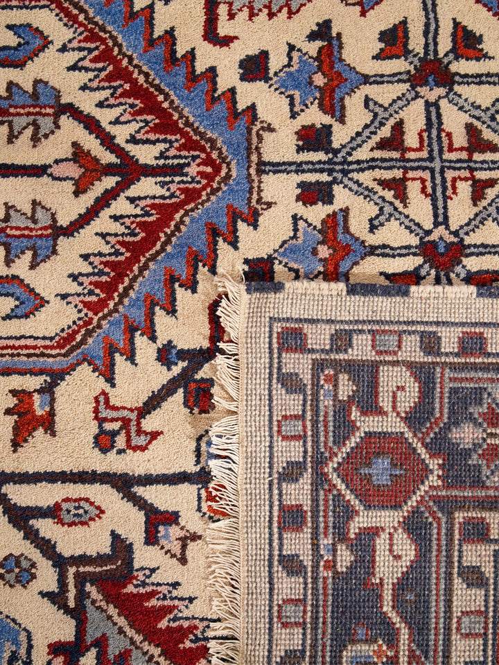 Afghan Hand Knotted Silk Wool Oriental Medallion Rug