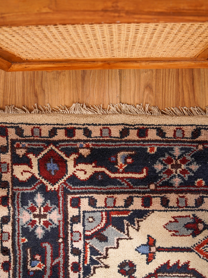 Afghan Hand Knotted Silk Wool Oriental Medallion Rug