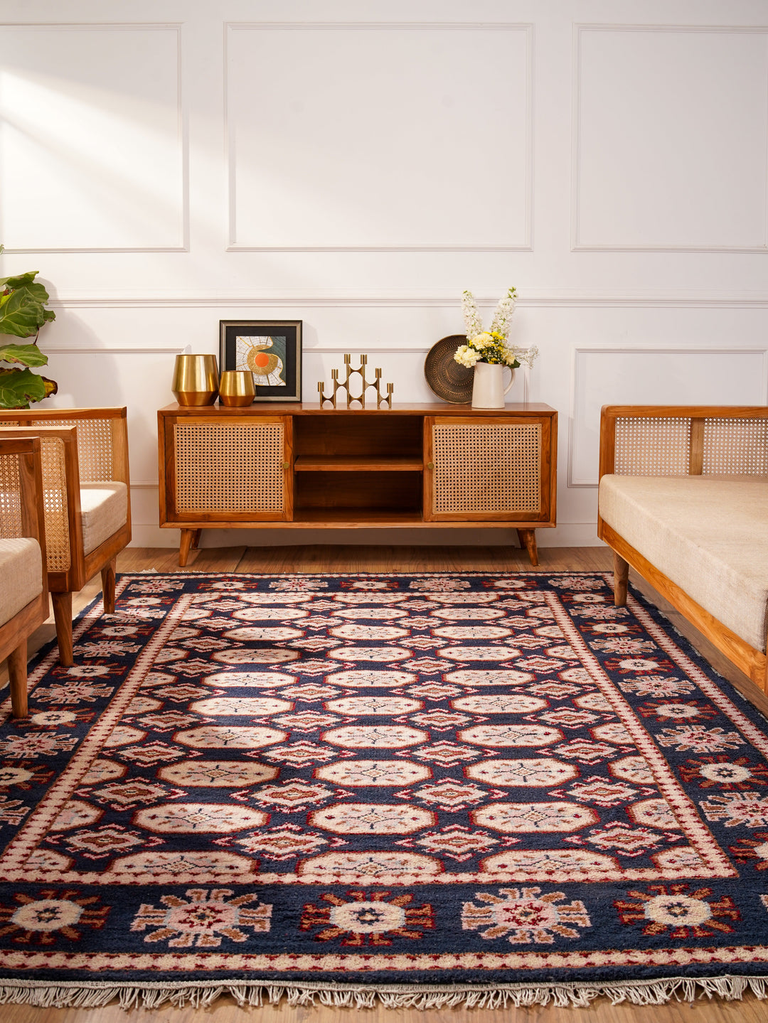 Hand Knotted Afghan Oriental Rug