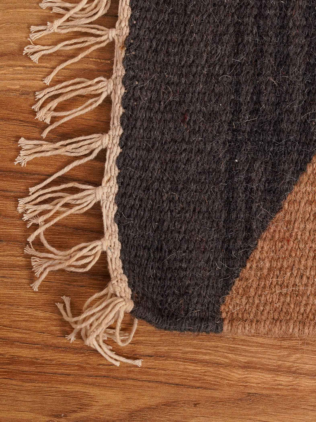 Diamond Grid Hand Woven Kilim Wool Flatweave Rug