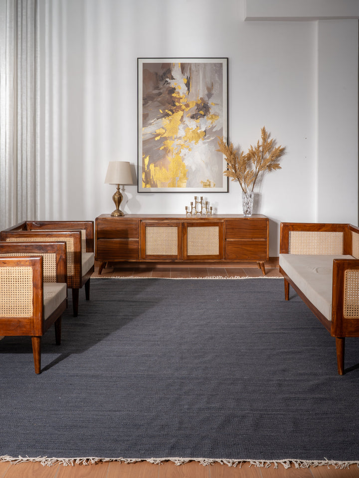 Hand Woven Wool Solid Rug – Clean Minimal Design