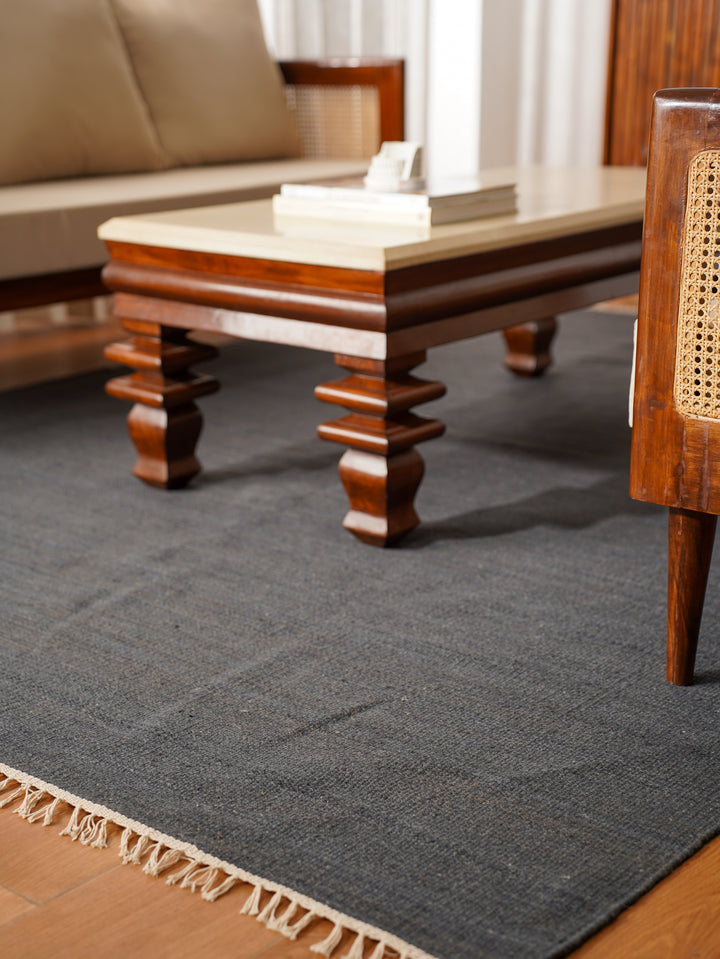 Hand Woven Wool Solid Rug – Clean Minimal Design