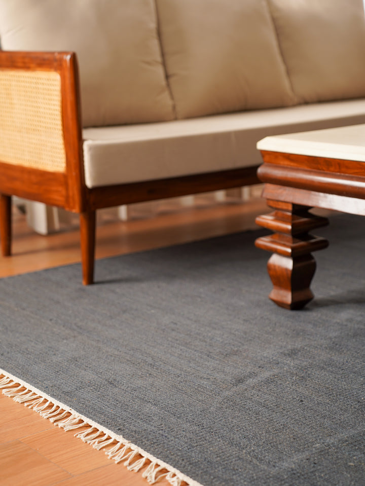 Hand Woven Wool Solid Rug – Clean Minimal Design