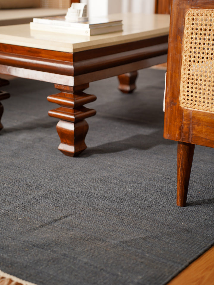 Hand Woven Wool Solid Rug – Clean Minimal Design