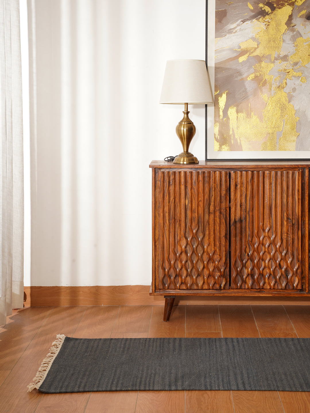 Hand Woven Wool Solid Rug – Clean Minimal Design