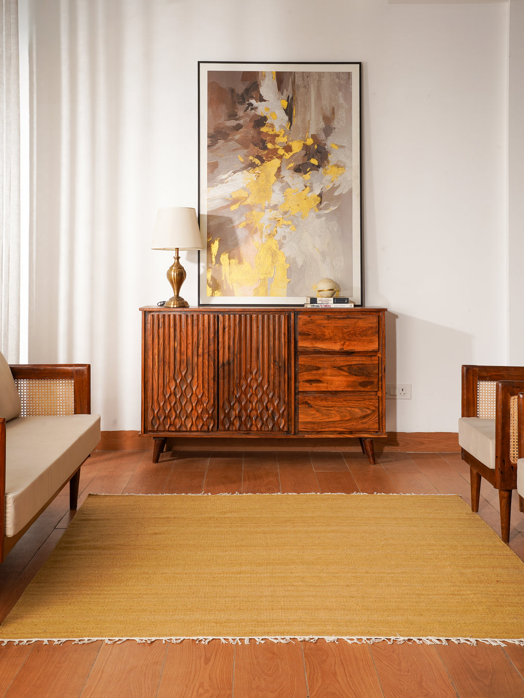 Hand Woven Wool Solid Rug – Clean Minimal Design