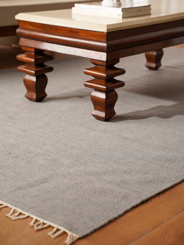 Hand Woven Wool Solid Rug – Clean Minimal Design