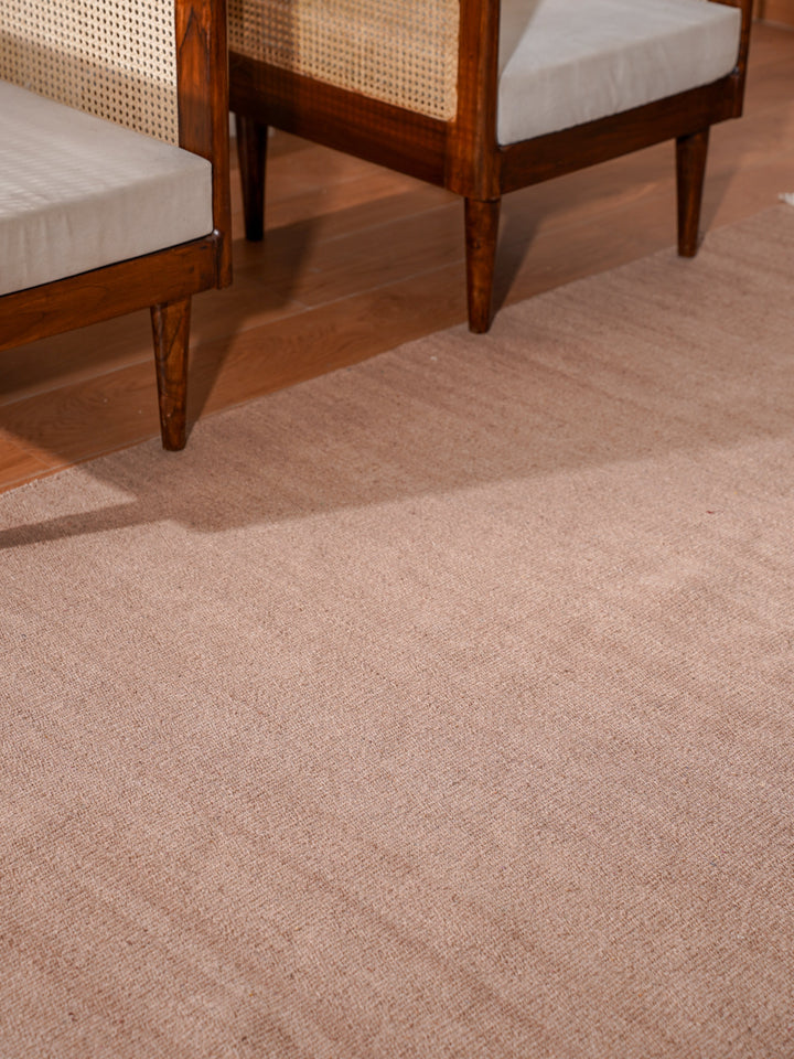 Hand Woven Wool Solid Rug – Clean Minimal Design