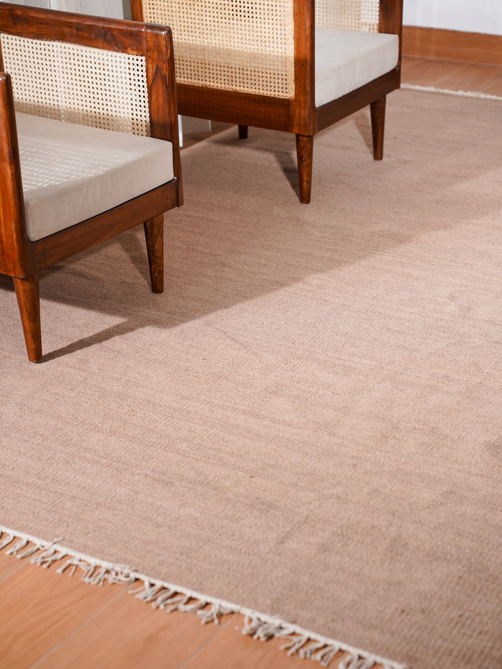 Hand Woven Wool Solid Rug – Clean Minimal Design