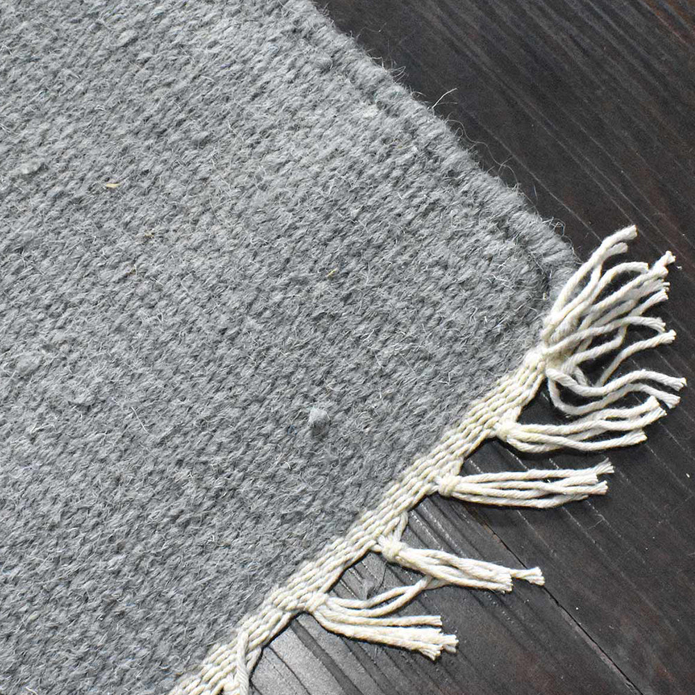 Hand Woven Wool Solid Rug – Clean Minimal Design