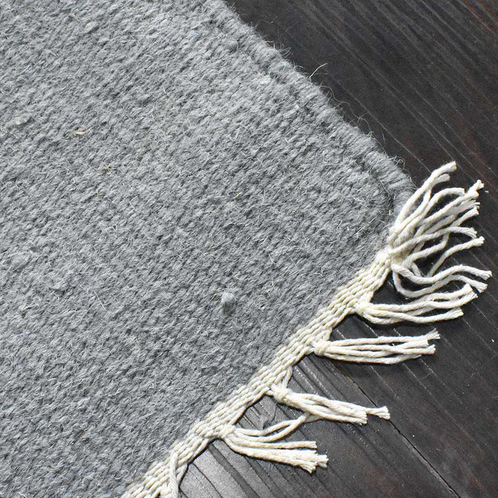 Hand Woven Wool Solid Rug – Clean Minimal Design
