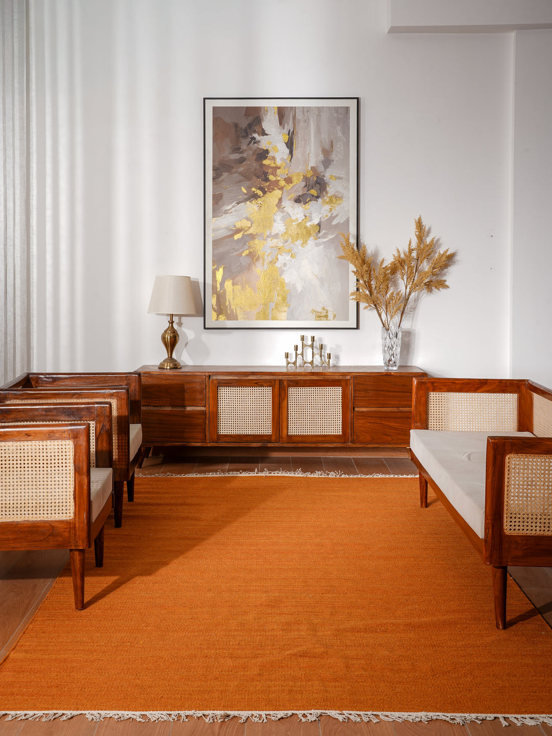 Hand Woven Wool Solid Rug – Clean Minimal Design
