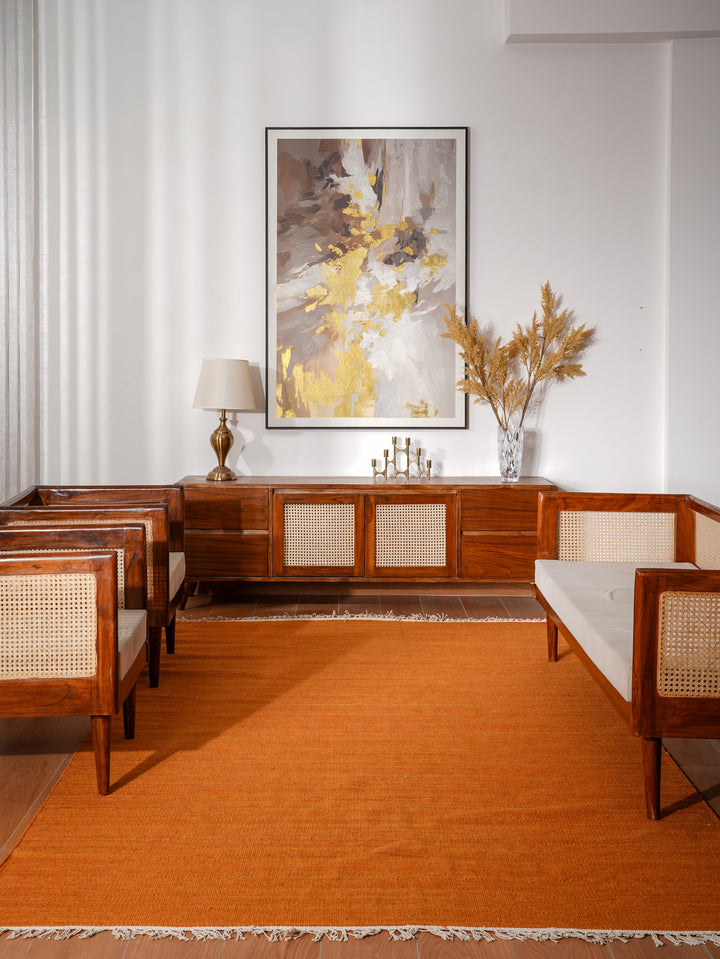 Hand Woven Wool Solid Rug – Clean Minimal Design