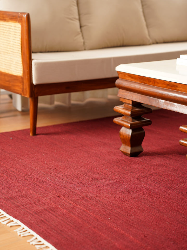 Hand Woven Wool Solid Rug – Clean Minimal Design