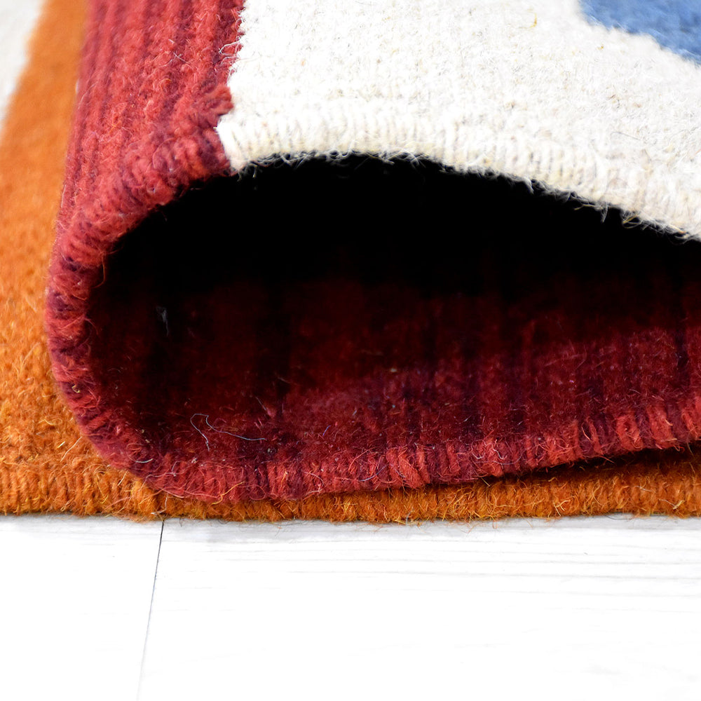 Nomad Strata Hand Woven Kilim Wool Flatweave Rug