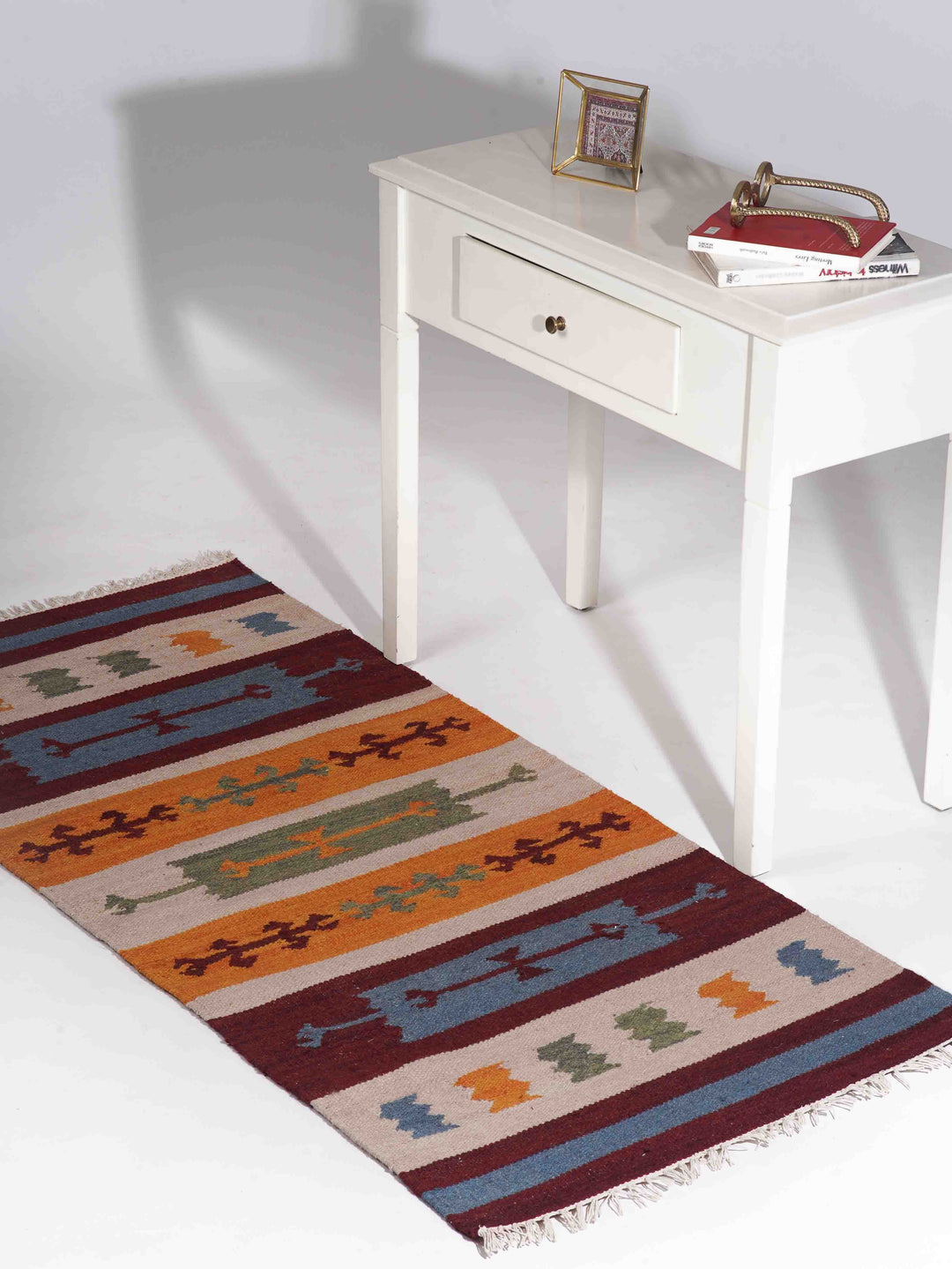 Nomad Strata Hand Woven Kilim Wool Flatweave Rug