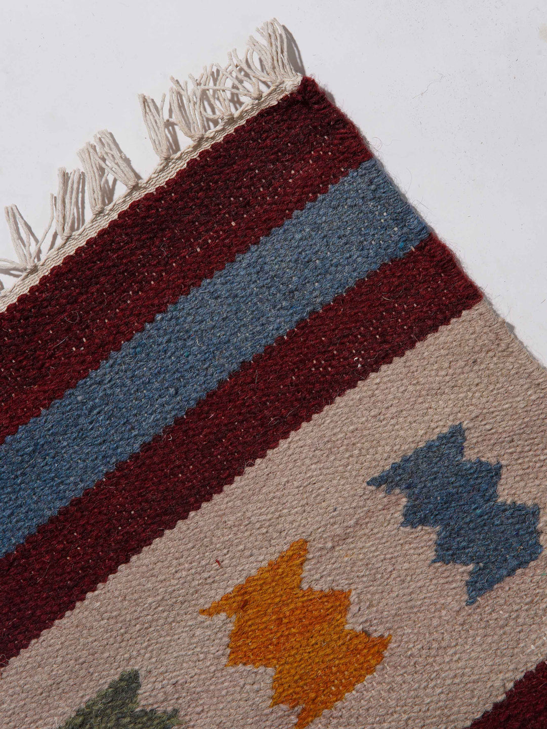 Nomad Strata Hand Woven Kilim Wool Flatweave Rug