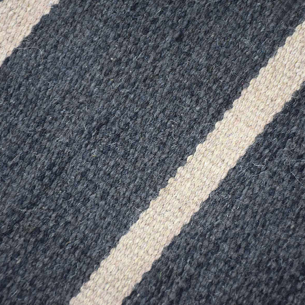 Urban Stripe Hand Woven Kilim Wool Flatweave Rug
