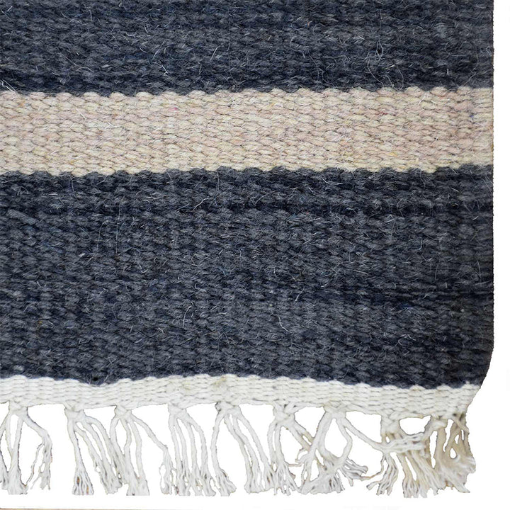 Urban Stripe Hand Woven Kilim Wool Flatweave Rug