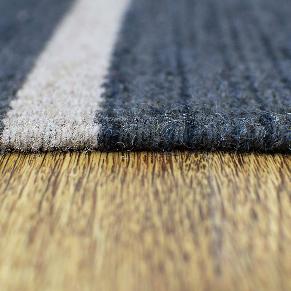 Urban Stripe Hand Woven Kilim Wool Flatweave Rug