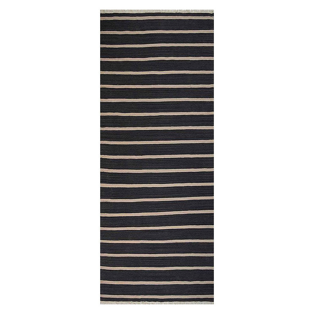 Urban Stripe Hand Woven Kilim Wool Flatweave Rug