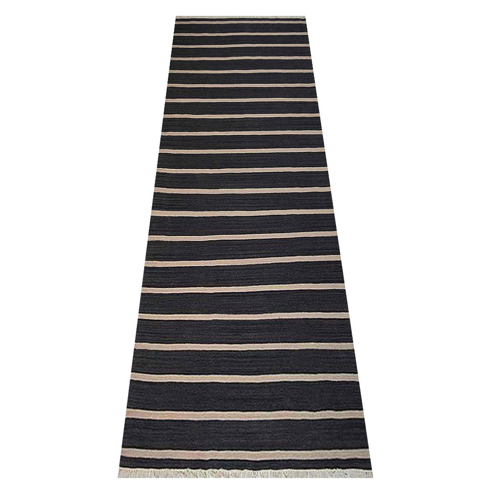 Urban Stripe Hand Woven Kilim Wool Flatweave Rug