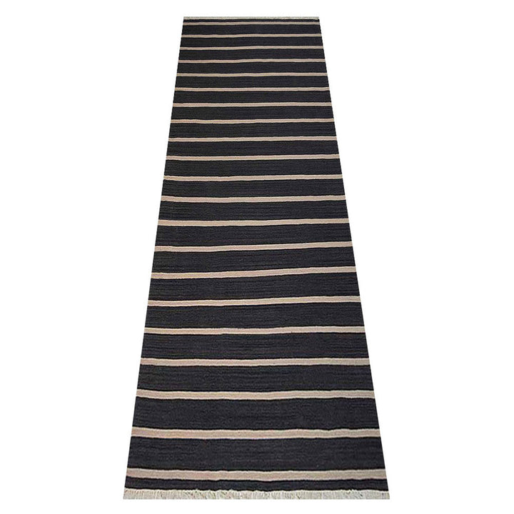 Urban Stripe Hand Woven Kilim Wool Flatweave Rug