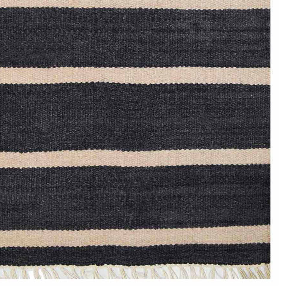 Urban Stripe Hand Woven Kilim Wool Flatweave Rug