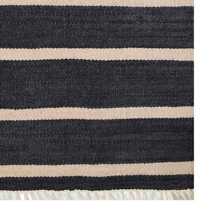 Urban Stripe Hand Woven Kilim Wool Flatweave Rug