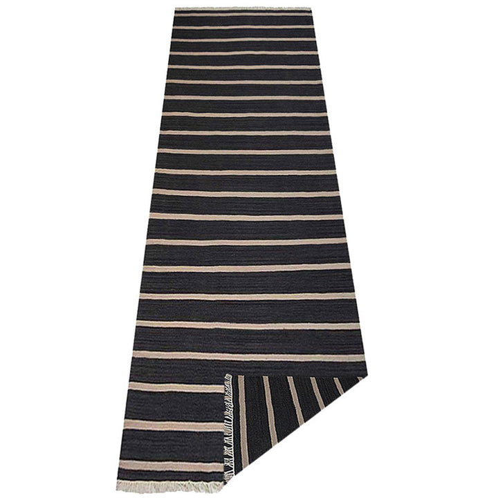 Urban Stripe Hand Woven Kilim Wool Flatweave Rug