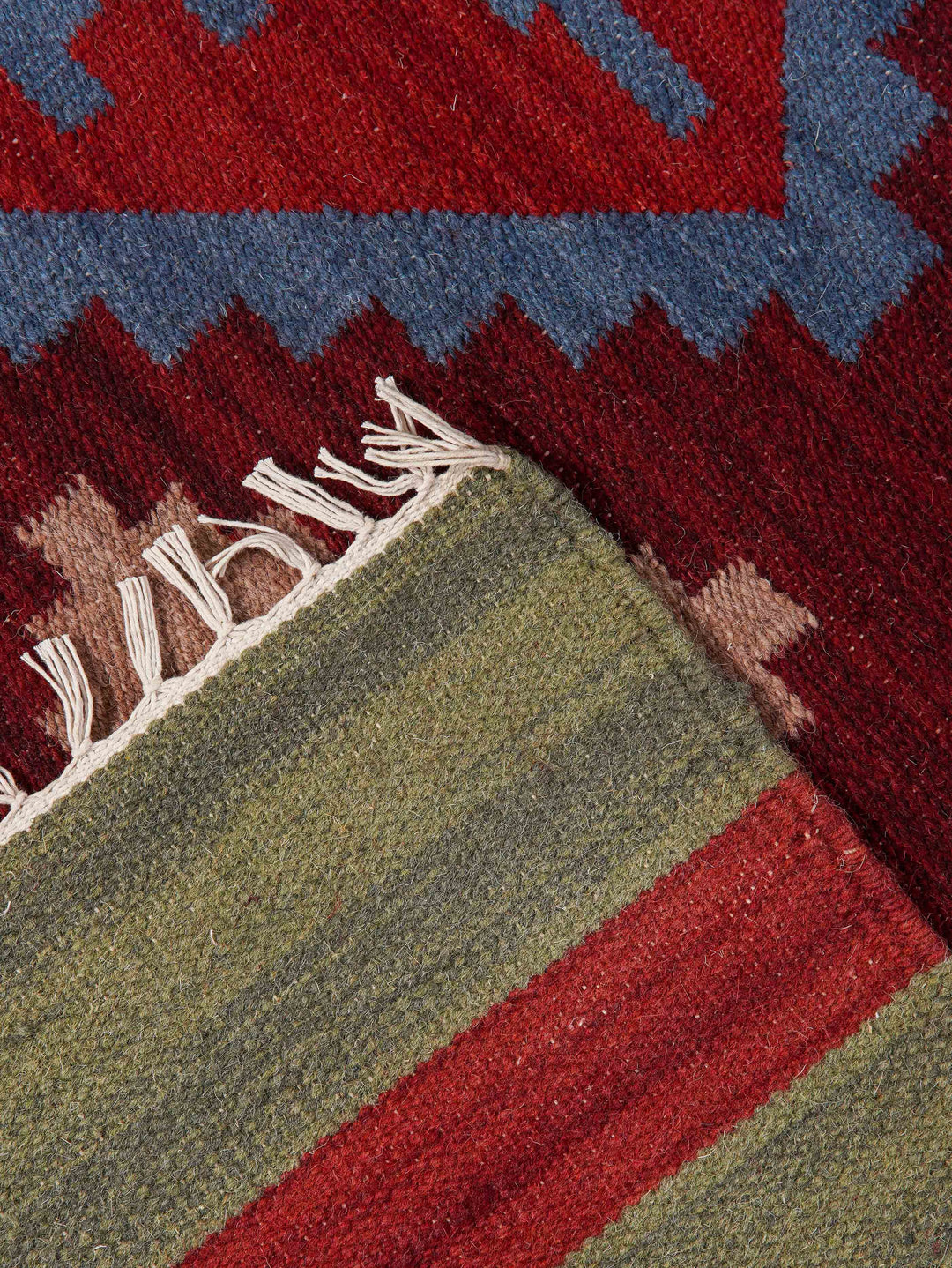 Heritage Mosaic Hand Woven Kilim Wool Flatweave Rug