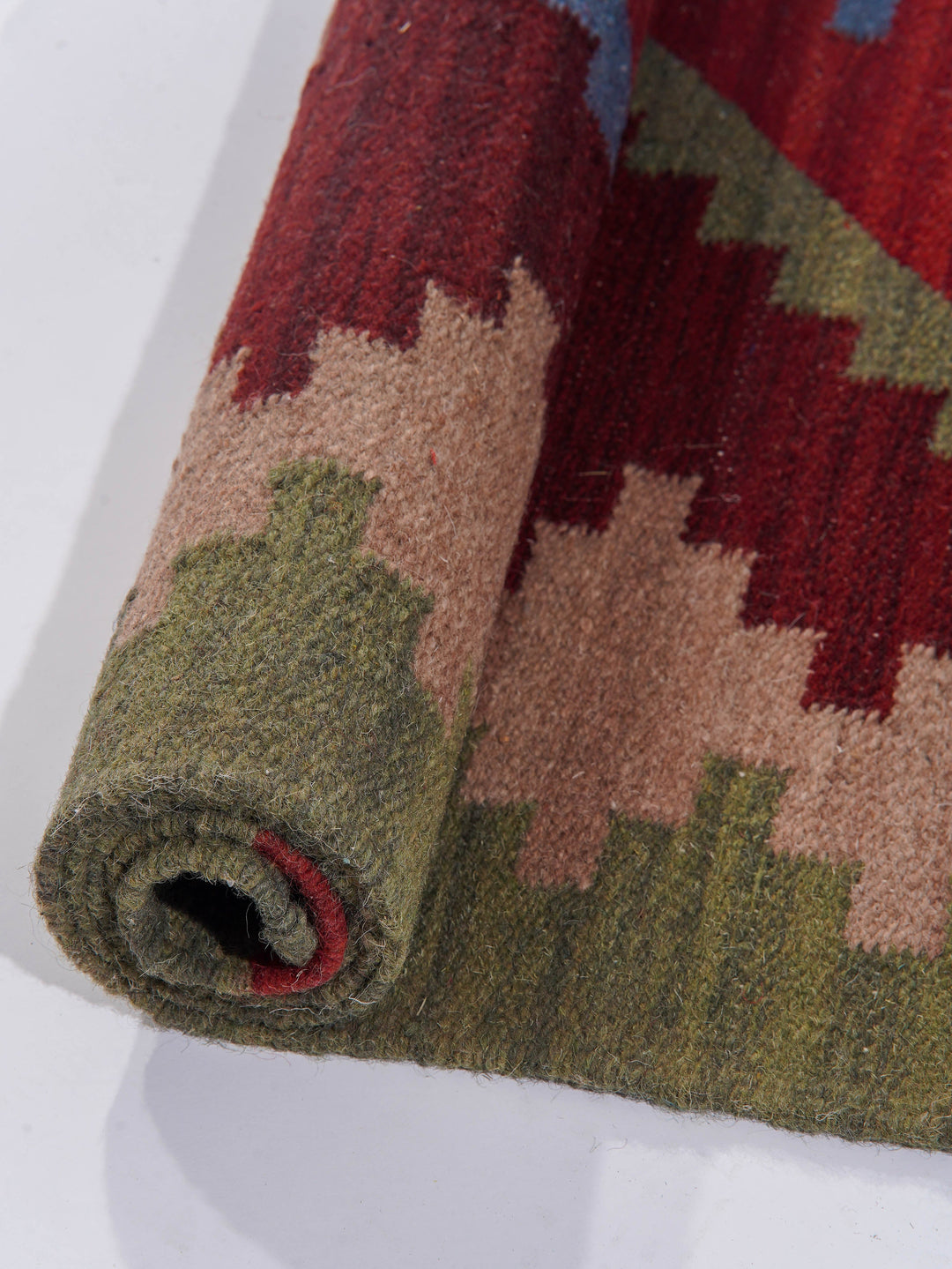 Heritage Mosaic Hand Woven Kilim Wool Flatweave Rug