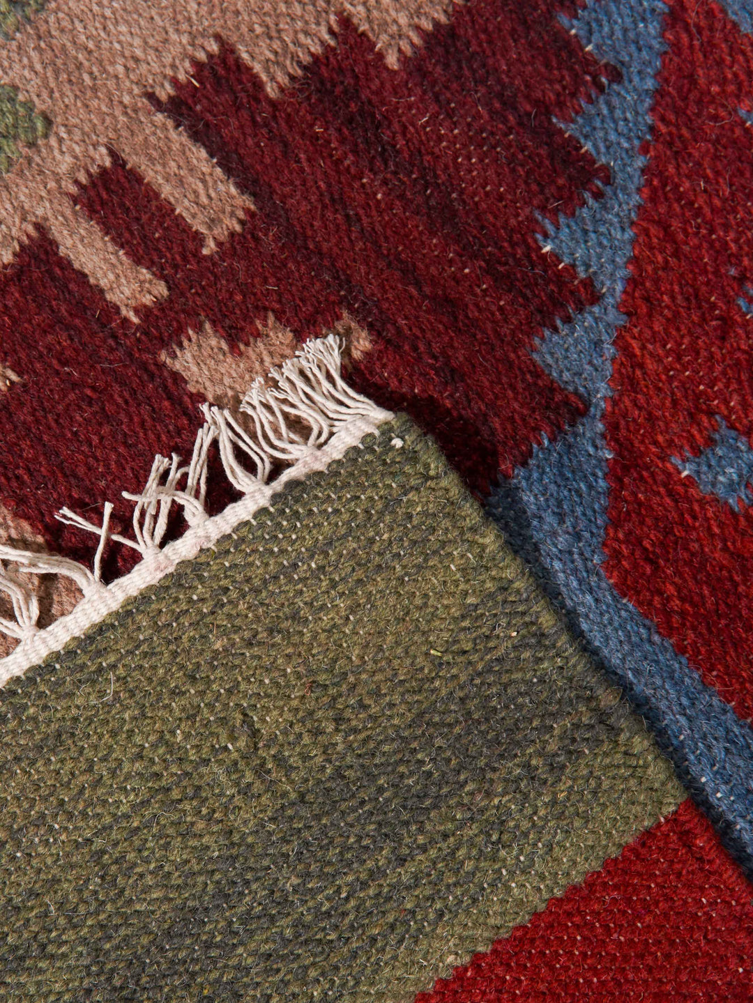 Heritage Mosaic Hand Woven Kilim Wool Flatweave Rug
