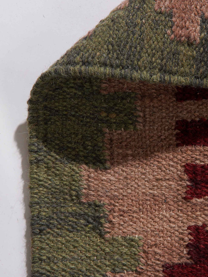 Heritage Mosaic Hand Woven Kilim Wool Flatweave Rug