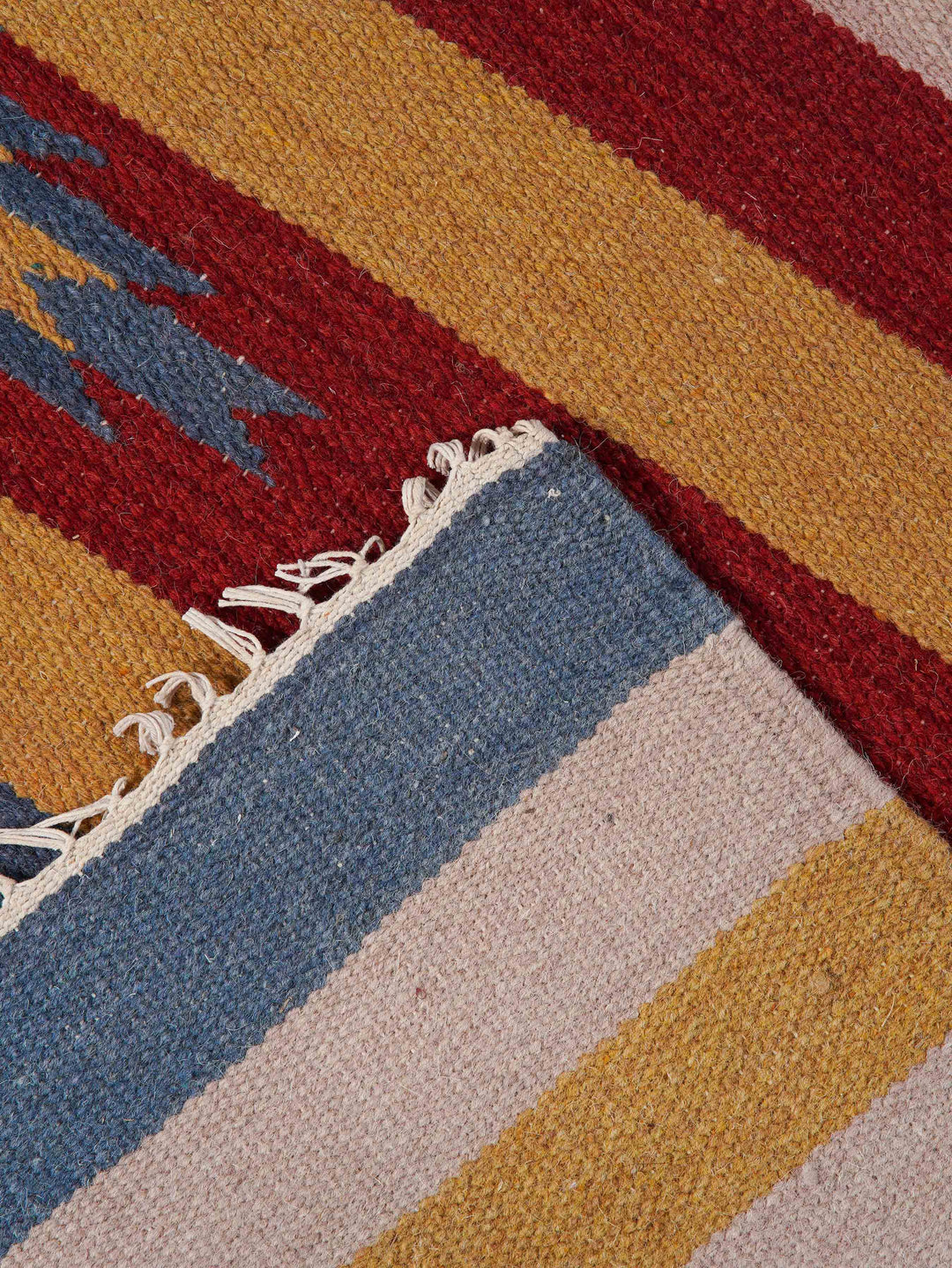 Tribal Echo Hand Woven Kilim Wool Flatweave Rug
