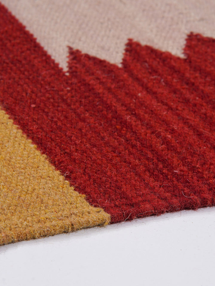 Tribal Echo Hand Woven Kilim Wool Flatweave Rug