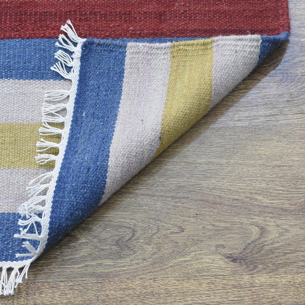 Tribal Echo Hand Woven Kilim Wool Flatweave Rug