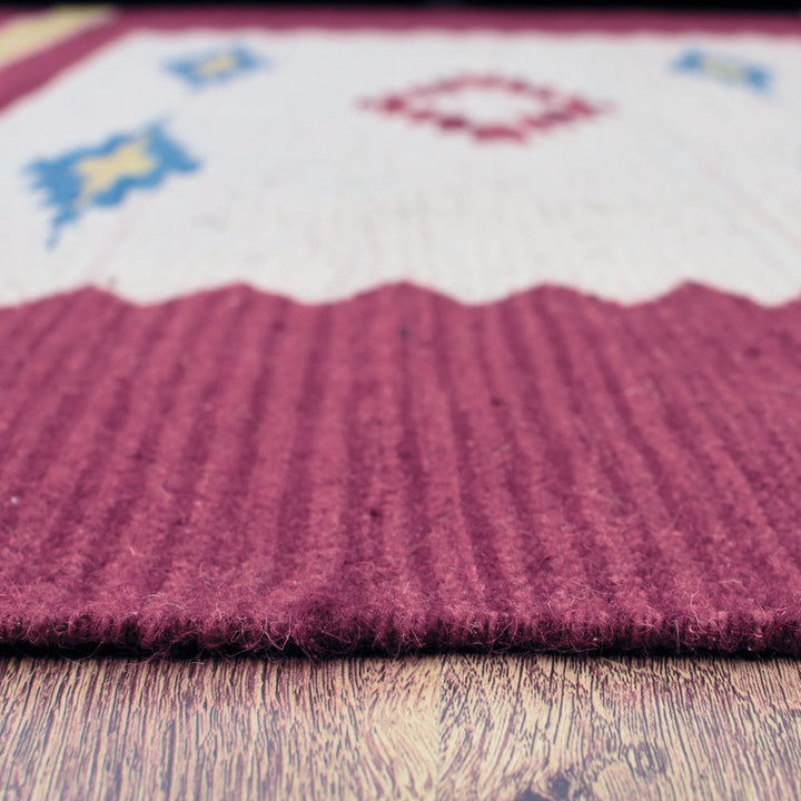 Tribal Echo Hand Woven Kilim Wool Flatweave Rug